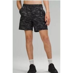 (S) $78‎ Lululemon Pace Breaker 7" Lined Black Grey Camo